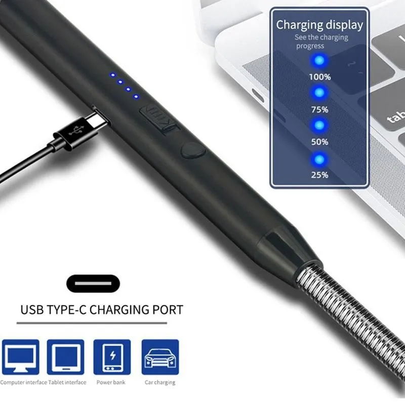 Электрическая перезаряжаемая длинная уличная Зажигалка для барбекю зажигалка