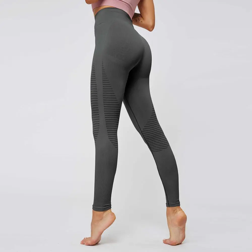 4 цвета высокая талия женские штаны для йоги пуш-ап бесшовные леггинсы спортзала