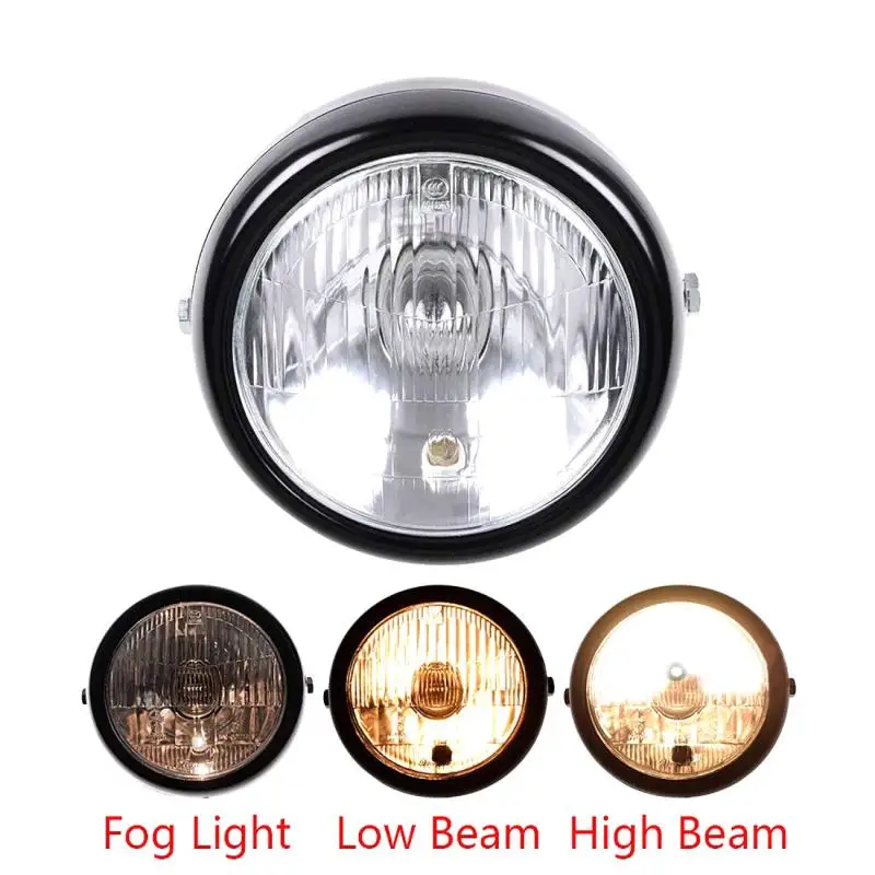Металлическая передняя фара для мотоцикла 6 5 дюйма галогенсветильник желтый