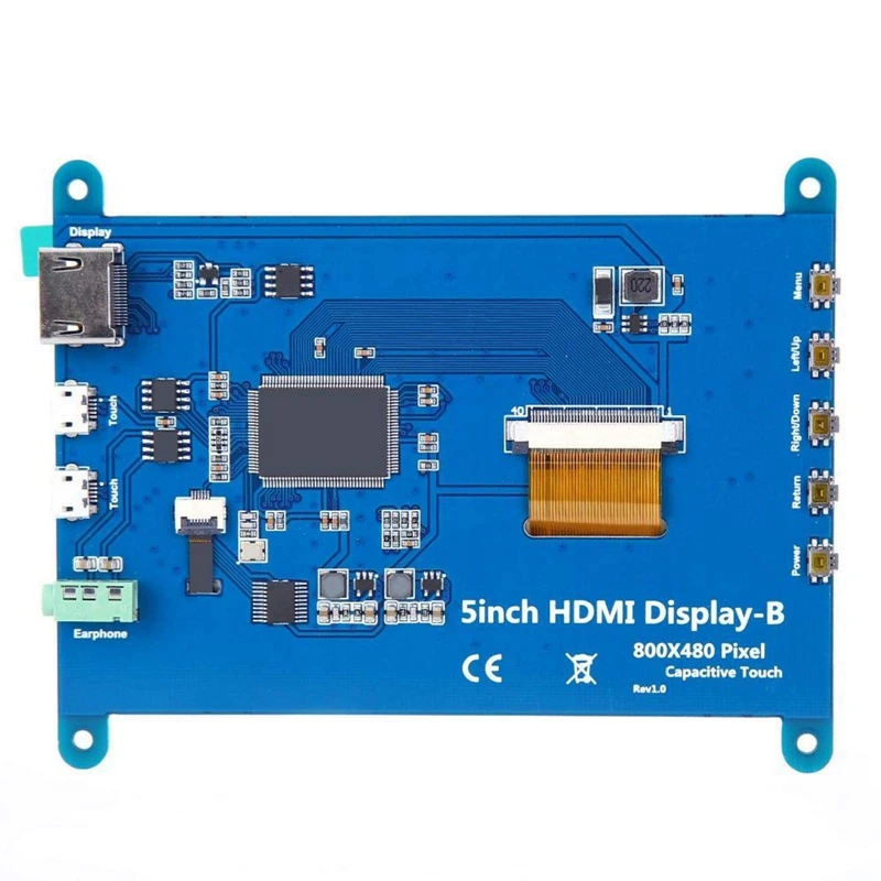 800X480 для Raspberry Pi 5 дюймовый емкостный контактный дисплей без накопителя USB