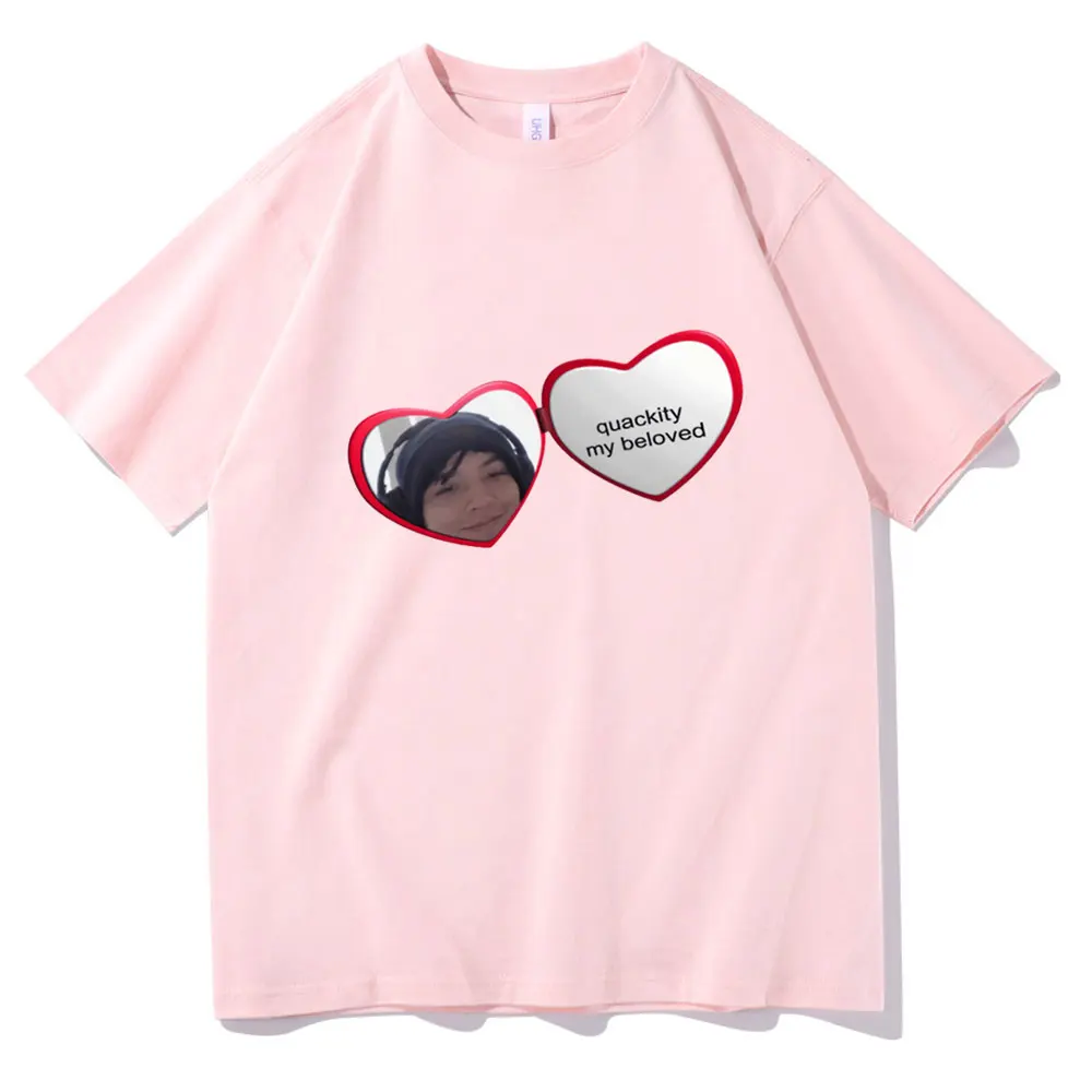 

Clothes 2021 Quackity My Beloved Love Print T Shirt Men Women Casual Homme Funny Tee Regular Breathable Tshirt Summer Streetwear
