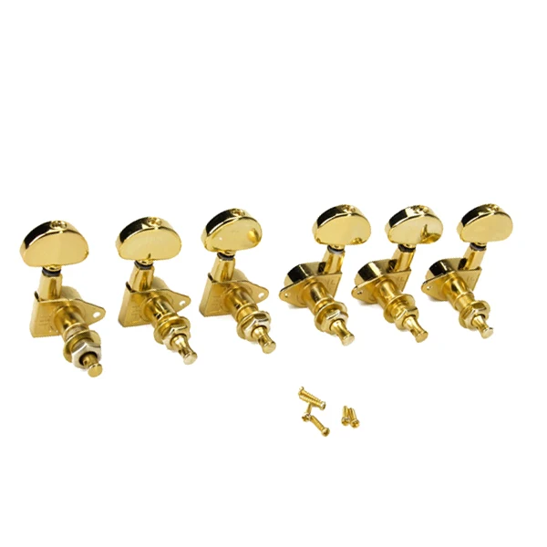 

Set of 6 Guitar String Tuning Pegs Tuners Machine Heads 3L + 3R Golden New