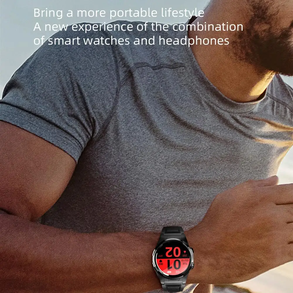 2 IN 1 Smart Watch Headset Wristwatch Sport Handsfree Calls Fitness Tracker Bracelet for Android iPhone Men Women Gift | Электроника