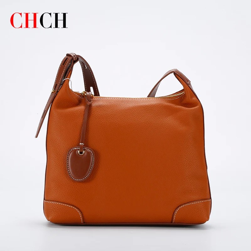 CHCH 2021 New Fashion Women Shoulder Bag Cow Leather Lady Casual Cross-body Bag