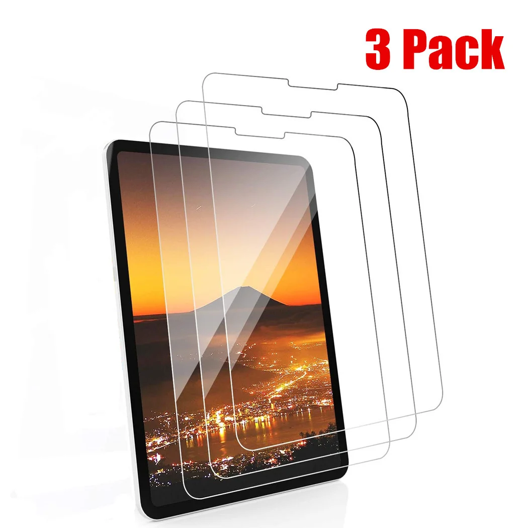 

3piece Tempered Glass Film For IPad Pro 11 Screen Protector For IPad 10.2 2019 Air 4 3 2 Pro 10.5 12.9 Mini 6 5 4 3 2 Glass Film