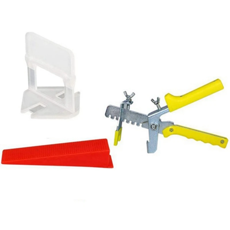 

301Pcs Floor Spacer 1.5mm Clips for Tiling Flooring Tools 200Pcs Clips 100Pcs Wedges + Plier Tile Leveling System