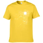 Компьютер Процессор ядро сердце футболка для мужчин GEEK Nerd Freak хакер ПК Мужская футболка геймер летние шорты с длинными рукавами хлопковая Футболка Евро Размеры