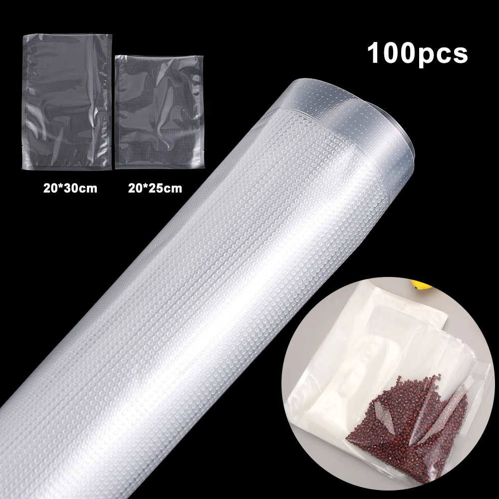Бытовые вакуумные пакеты для пищевых продуктов 100 шт.|Целлофановые и пластиковые