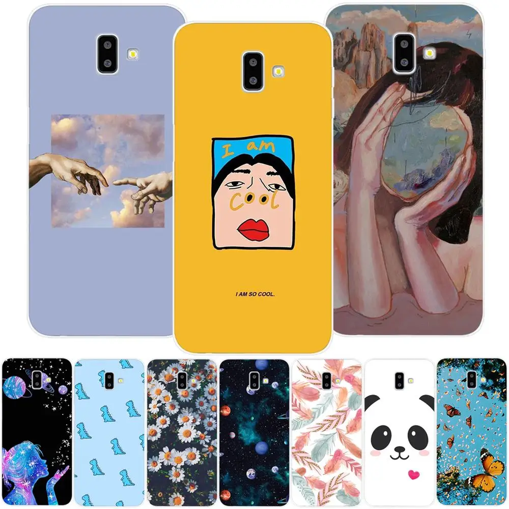 Чехол для Samsung Galaxy S10 S10E S8 S9 Plus A6 J4 J6 A7 A9 2018 J3 J5 2017 чехлы в стиле ретро с цветами