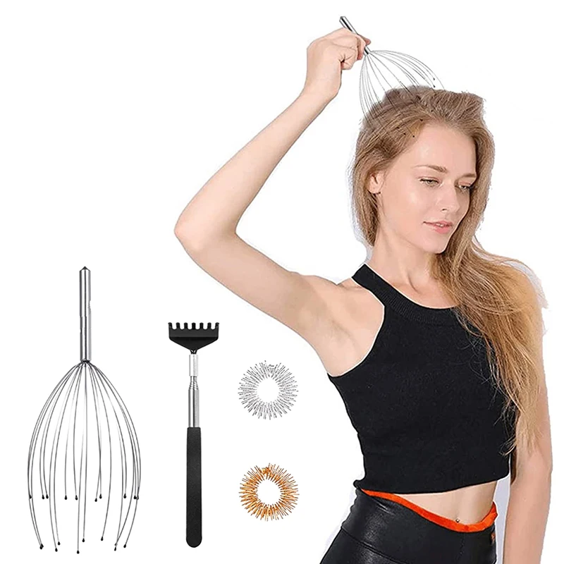

20Pcs Octopus Head Scalp Massager with 8 Claws Anti-stress Pain Relief Neck Stress Release Massager Body Relaxing Claw Massager