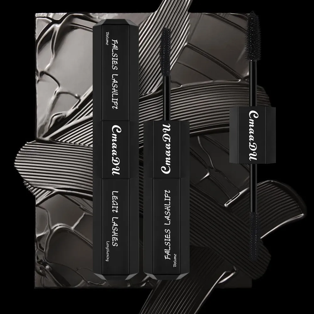 Водостойкая тушь для ресниц с двойной головкой эффектом потоотделения 4D Тушь