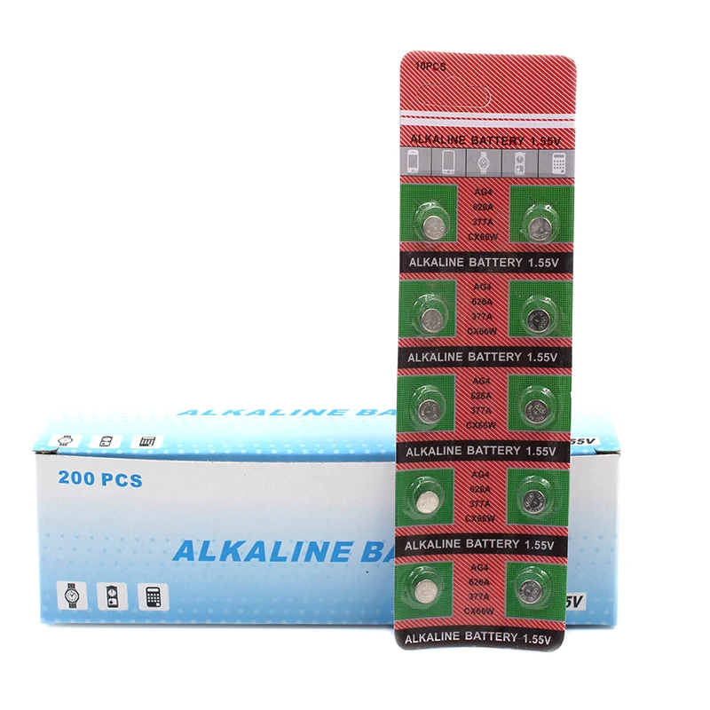 Новинка 100 шт = 10 карт AG4 кнопочные батарейки 1 55 в LR626 LR66 377 SR626SW 177 игрушки для