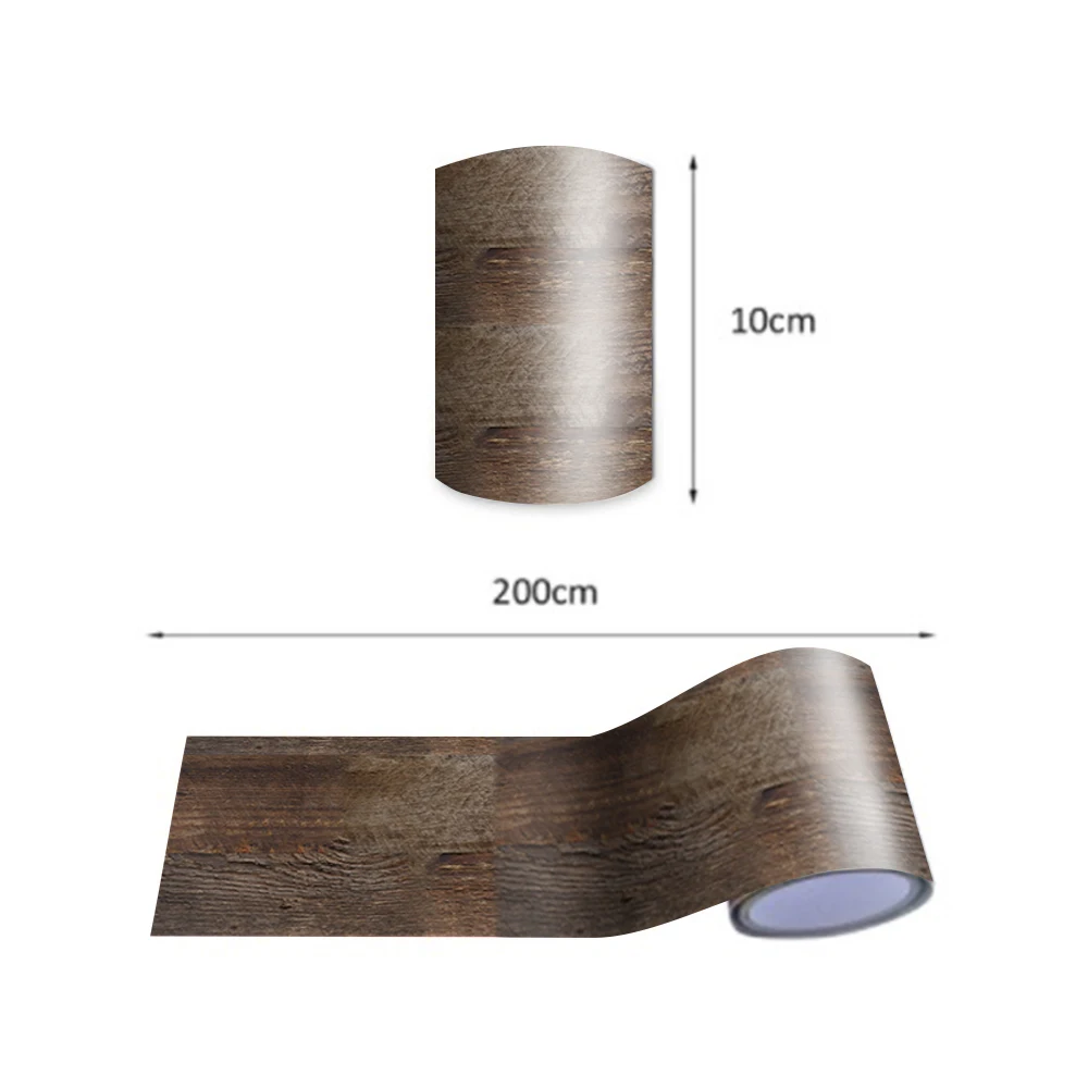 

Funlife Old Wood Wall Border Removable Waterproof Kitchen Peel & Stick Bathroom Tile Stickers Home Decor Wall Stickers 10x200cm