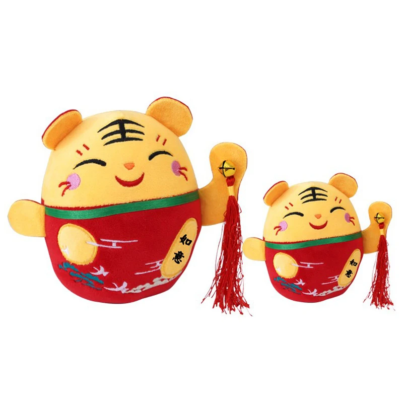 

2022 китайский новогодний игрушечный тигр, талисман, украшение для детской комнаты, плюшевые куклы, украшения, детские подарки