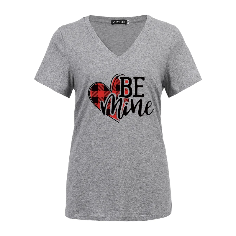

Oversized Harajuku T-shirts for Women Camo Heart Graphic Tops Summer Short Sleeve V-neck Woman t shirts Loose Plus Size Clothes