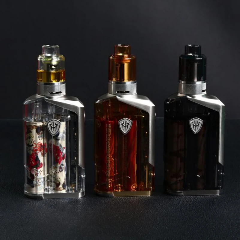 

Original Rincoe Jellybox 228w Max Output Kit Powered By Dual 18650 Batteries 100% Transparent Design Vape Kit