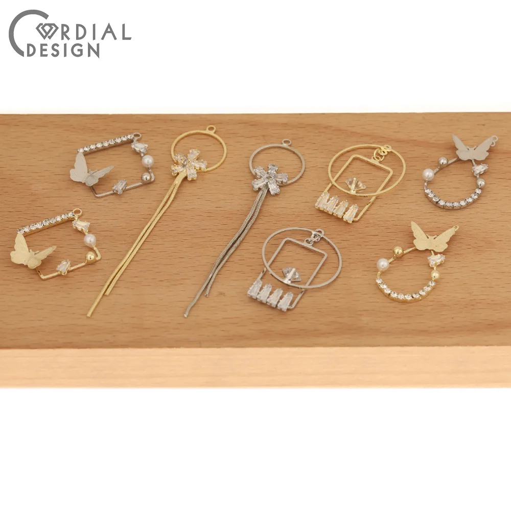 

Cordial Design 50Pcs Jewelry Accessories/CZ Charms/Claw Chain/Earrings Parts/DIY Making/Hand Made/Jewelry Findings & Components