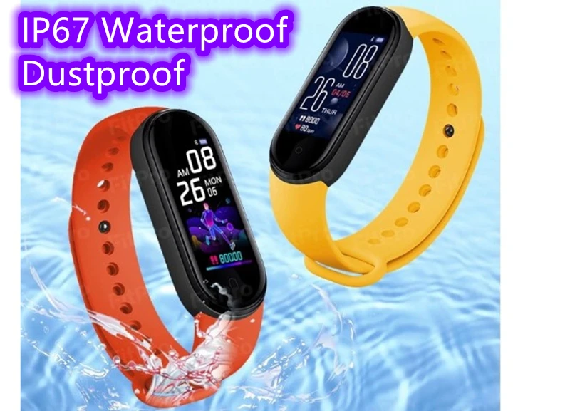 

M5 Smart Bracelet IP67 Waterproof Wristwatch Portable Smart Band Pedometer Bluetooth Heart rate Monitor Sport Fitness Tracker