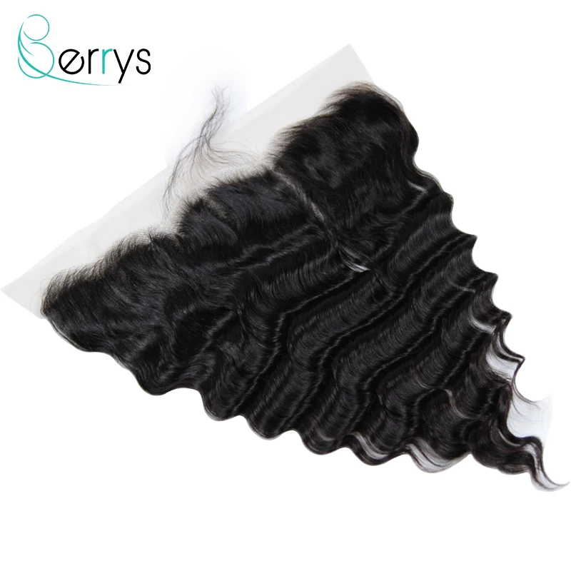 Berryshair 10A перуанские человеческие волосы 13x4 прозрачные кружевные фронтальные