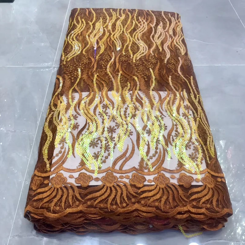 African Lace Fabric New 2020 High Quality Stripe Embroidery Sequins Organza Gorgeous Beauty For Wedding | Аксессуары для одежды