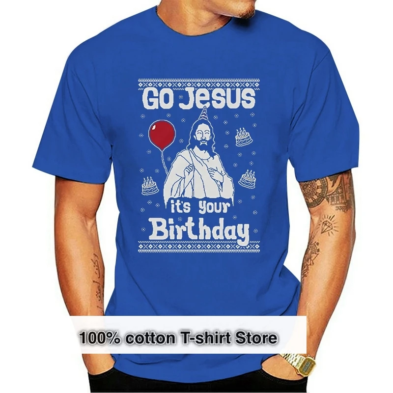 

Go Jesus ItYour Birthday Ugly Christmas Sweater T Shirt With Xmas Prop Plus Size