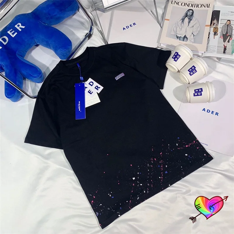 

2021 резиновая футболка с надписью Ader Error для мужчин и женщин, Высококачественная футболка с разноцветным принтом звездного неба, с коротким р...