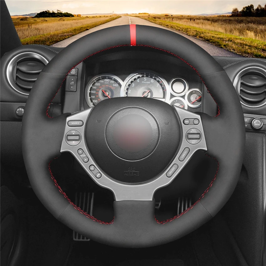 

DIY Hand Sewing Anti-Slip Wear-Resistant Steering Wheel Cover For Nissan GT-R (Nismo) 2008-2016 Car Interior Decoration