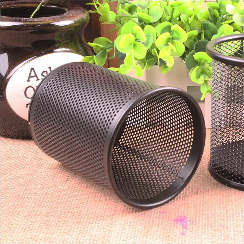 6pcs/lot Classical metal Black paint pencil holders School supplies Children's gift stationery papelaria G294