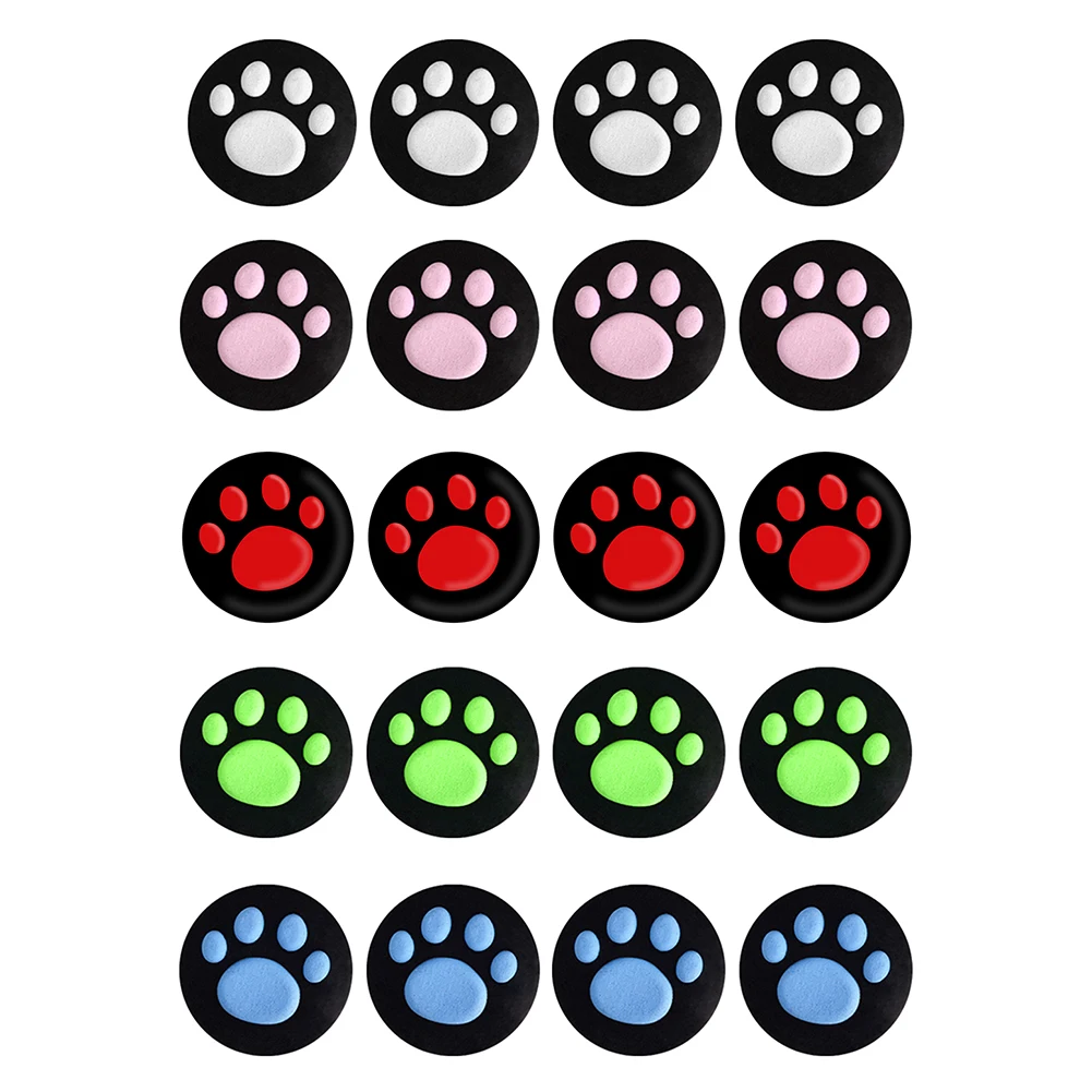 

4Pcs Thumb Stick Grip Caps Game Controllers Cat Paw Silicone Controller Thumb Grips Analog Sitck Caps for Xbox One 360