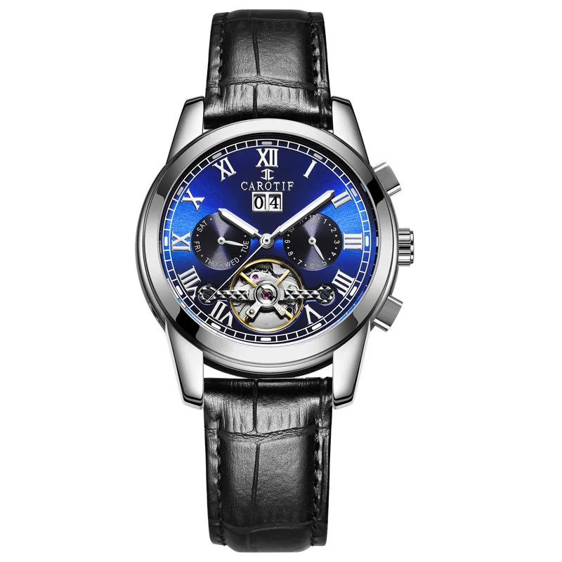 

Best-Seller on Douyin Watch Automatic Mechanical Watch Men's Watch Hollow Business Men's Watch Waterproof Leather