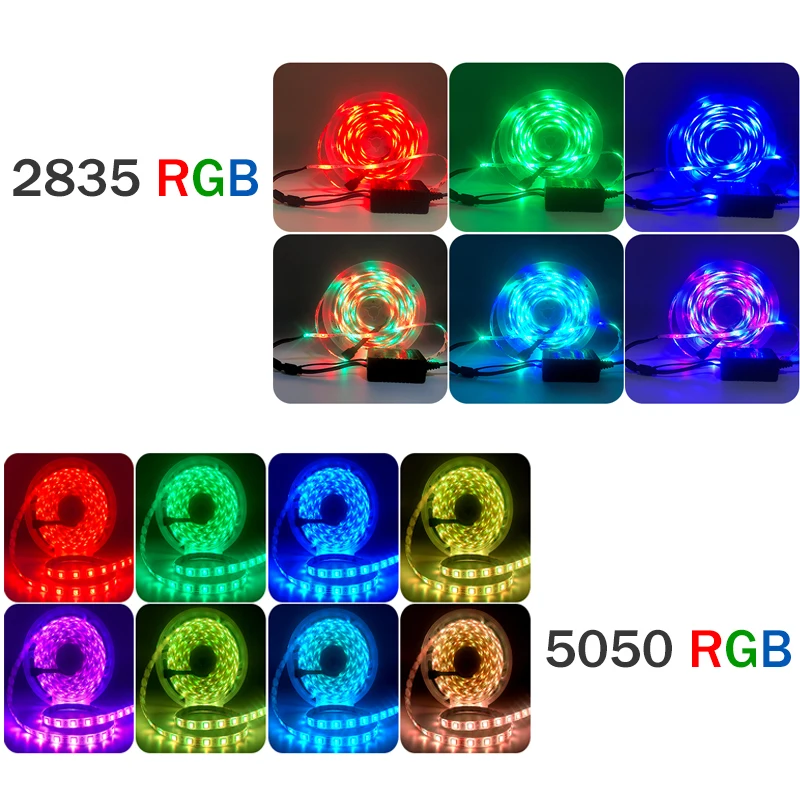 Rgb led 3528 2835 гибкая света не водонепроницаемый 5 м 300LED+ 24key ИК-пульт дистанционного управления+ DC12V питания Адаптер ЕС/США/AU/UK