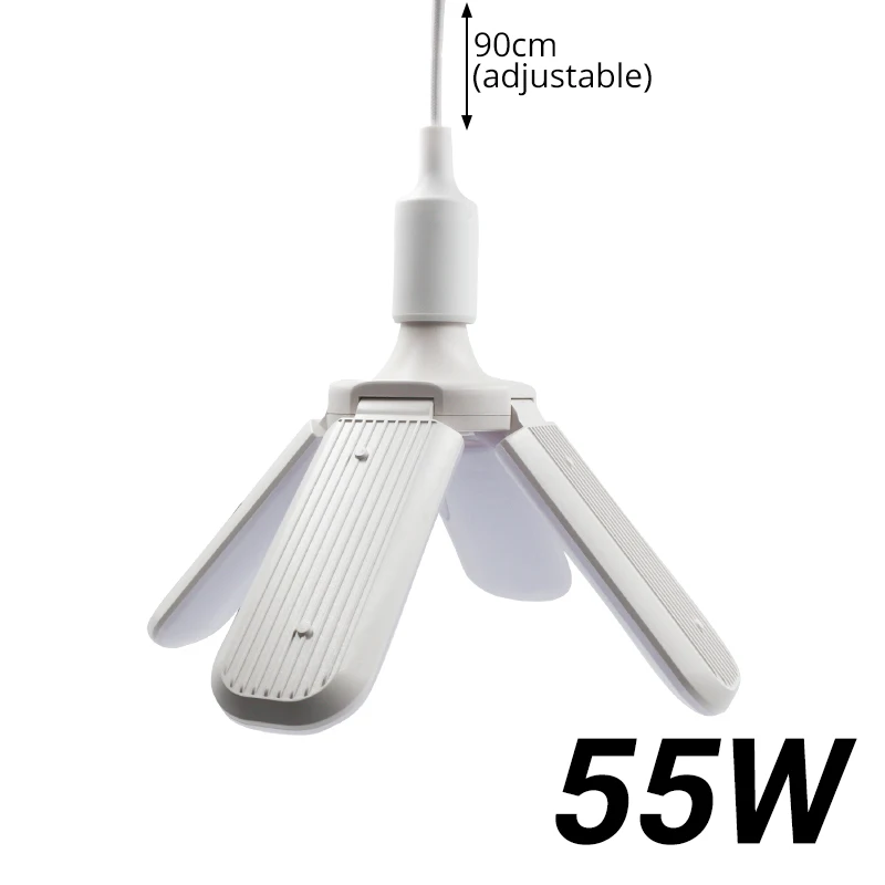 55W pendant lamp Светодиодный IARY 96-265V 45W E27 светодиодный лампы Супер яркий Складная лопасть вентилятора с регулируемым углом наклона потолочный светильник современного дома энергосберегающие лампы CE по ограничению на использование опасных материалов в производстве - Испускаемый цвет: 55W pendant lamp