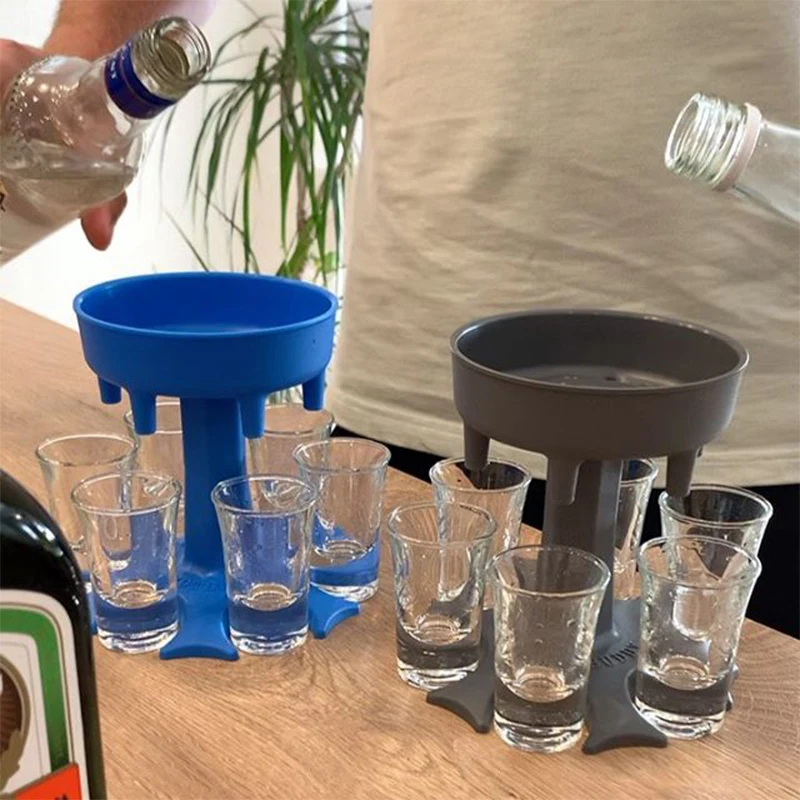 6 выстрел Стекло Диспенсер держатель винный стакан для виски пивной диспенсер