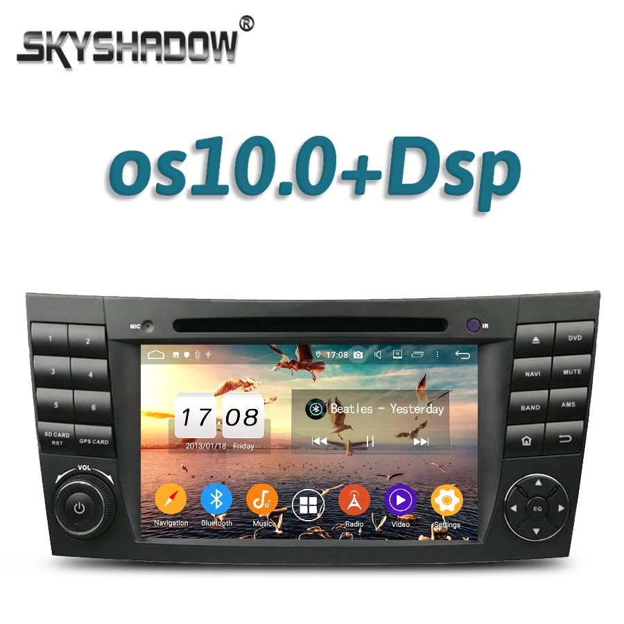 DSP Android 10 4 Гб + 32 8 ядерный dvd плеер для автомобиля Wifi Bluetooth 5 0 RDS радио GPS карта Benz W164