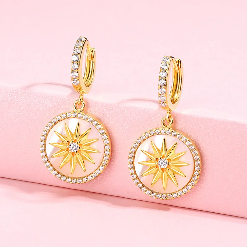 

S925 Sterling Silver Eight-Star Women's Ear Pendant