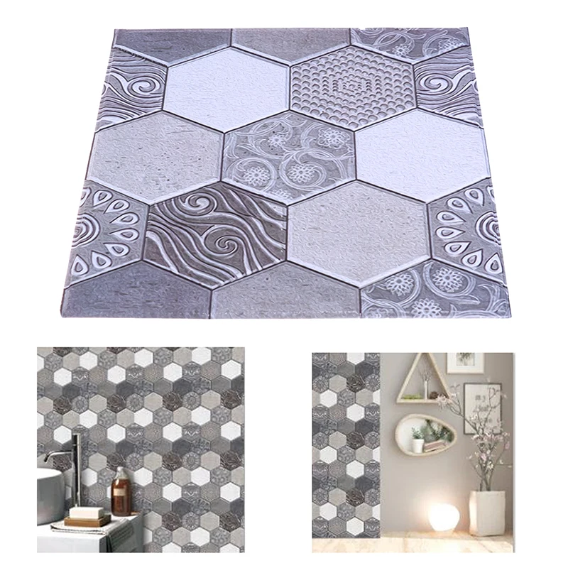 1 шт. 3D настенная наклейка кирпич водонепроницаемый камень бумага съемный