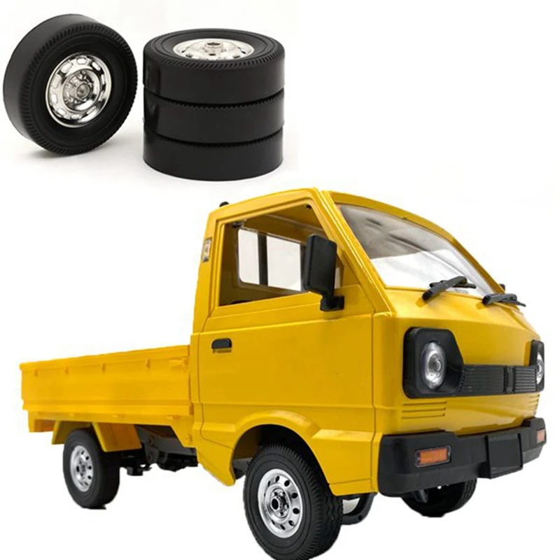 

4PCS Metal Wheel Tires DIY Replacement Tyres Non-Slip for 1/10 WPL D12 RC Off-Road Buggy Truck Car Repair Tool Parts
