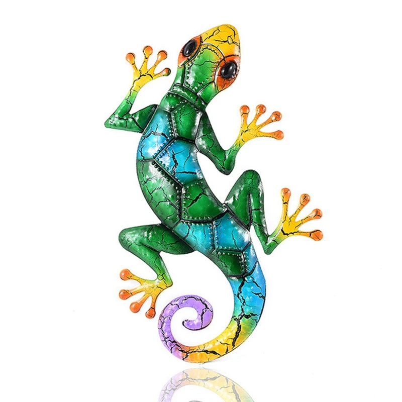 

Металл Gecko дворовый садовый декор наружные железные статуи декор для стен дома и сада Миниатюрные аксессуары скульптуры украшения