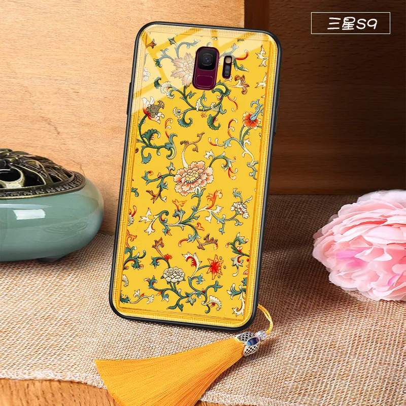 Чехол для телефона samsung Galaxy A40 A50 A60 A70 A8s A6s S6 край S7 S8 S9 S10 Plus Note 8 9 кисточкой Винтаж
