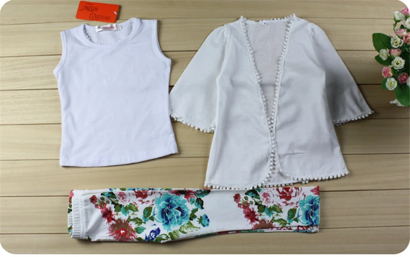 Одежда для маленьких девочек 2017 г. Летние комплекты одежды Детская хлопковая