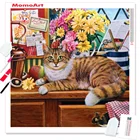 MomoArt алмазов картина Наборы животных 5D сделай сам: камни в форме ромба Кот мозаика вышивки крестом бисером Детские хобби ручная работа