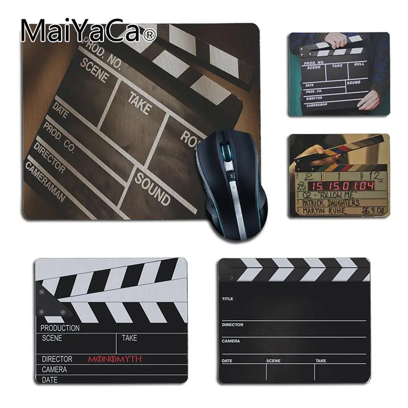 

Коврик для мыши MaiYaCa для любителей фильмов Clapperboard, коврик для геймеров, игровые коврики, прочные Противоскользящие коврики для любителей ко...