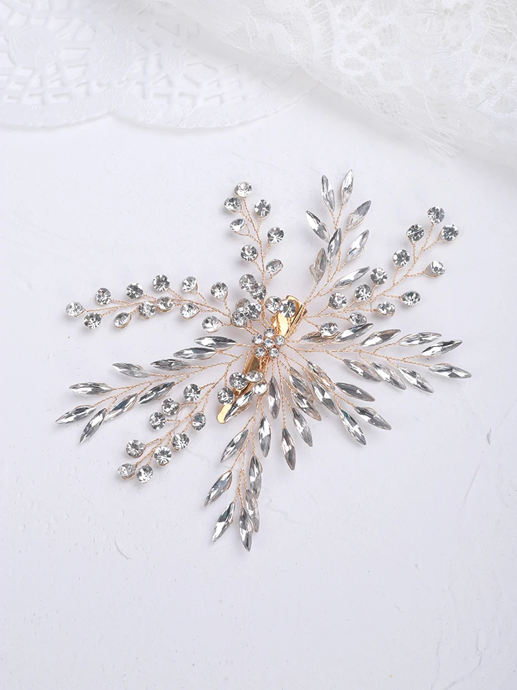 Свадебные и женские заколки Стразы с кристаллами свадебные для волос головные