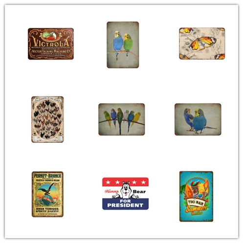 

Animal Poultry Shabby Tin Sign Chic Metal Vintage Home Pub Bar Retro Metal Wall Painting Art Poster Art Pet Shop Decoration