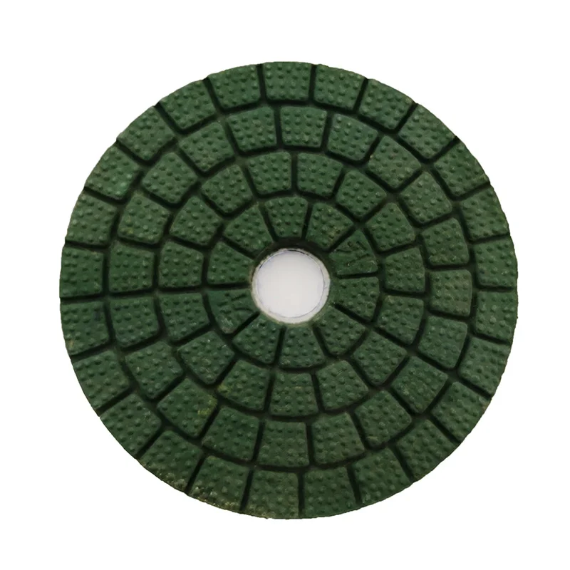 

4 Inch Diamond Polishing Pad Green Concrete Floor Thickness 8mm Burnishing Buffing Cleaning