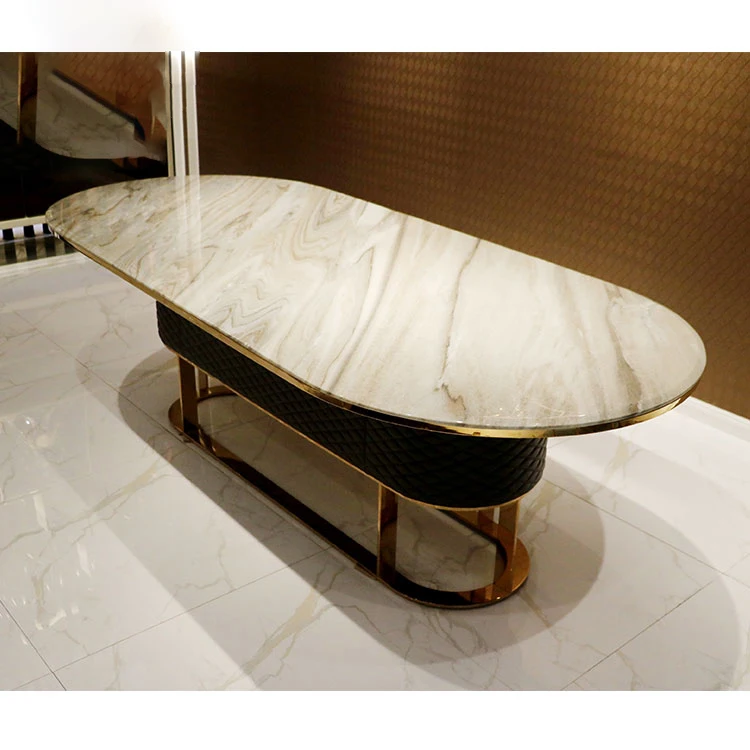 

New style metal leg furniture dining table wedding furniture home dining room sets made in china marble top dining table