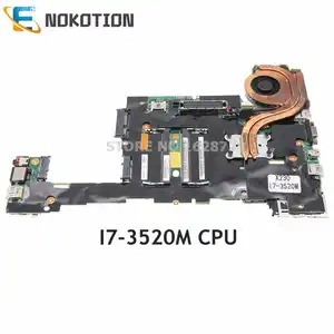 nokotion 04x4514 04x4513 00hm364 04x1409 04w6694 04w3716 for lenovo thinkpad x230 laptop motherboard i7 3520m with heatsink fan free global shipping
