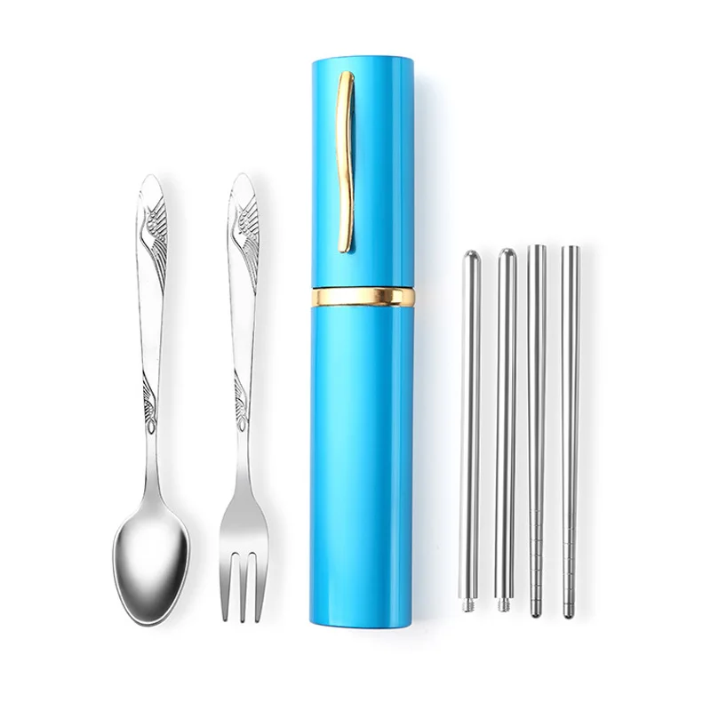 3 шт./компл. из нержавеющей стали вилка ложка палочки для еды путешествия Кемпинг