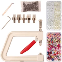 hand press pearl setting machine tools beads rivet fixing machine for diy crafts supplies for bracelets necklaces with cord