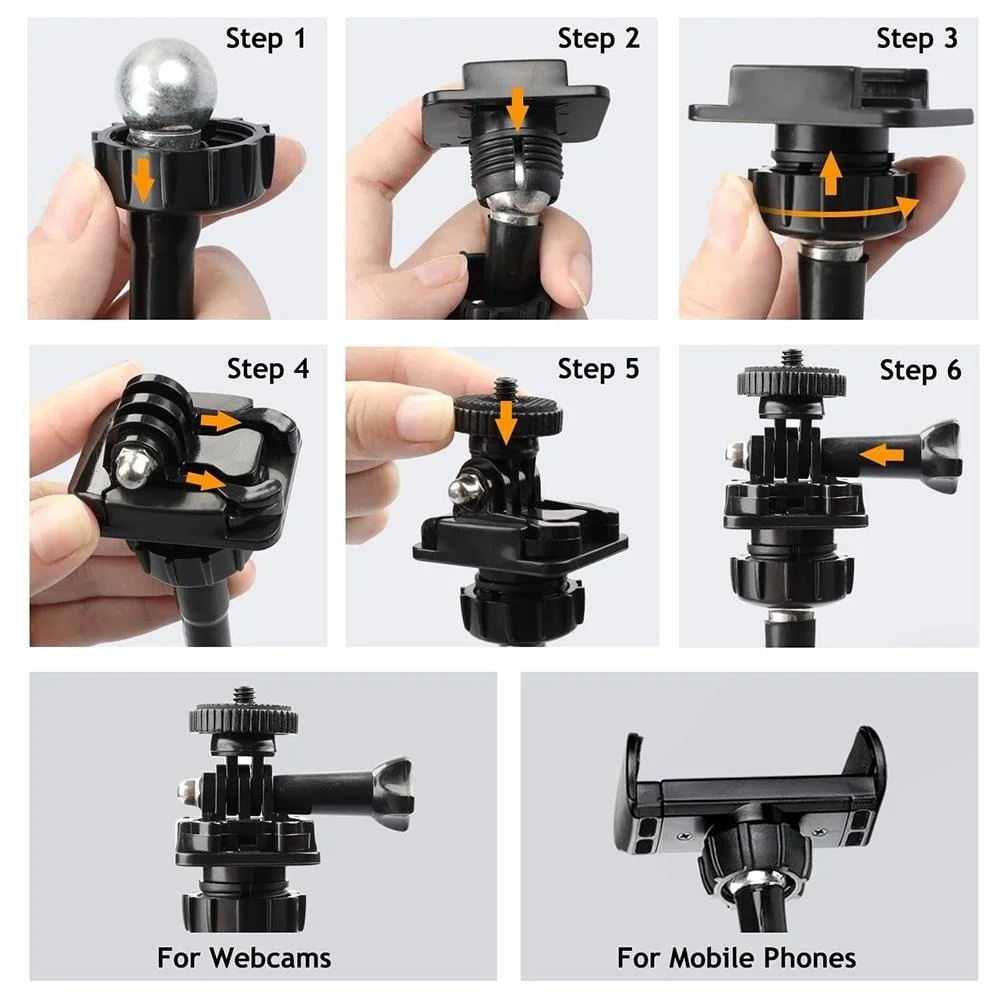 new webcam stand flexible desk mount gooseneck clamp clip camera holder for web cam accessories holder for phone magnetic holde free global shipping